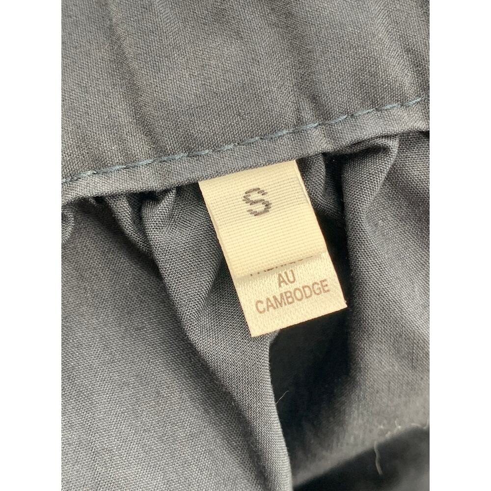 MUJI Women's Navy Blue Elastic-Waist A-Line Relaxed Fit Cotton-Blend Skirt SZ S - Picture 9 of 11